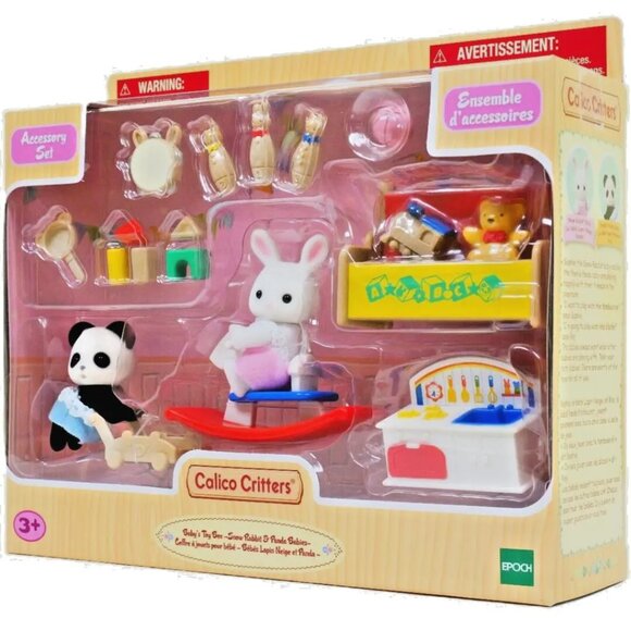 Calico Critters Sylvanian Families Baby's Toy Box Set with 15+ Accessories - Picture 3 of 4